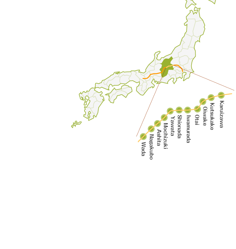 中山道宿場地図